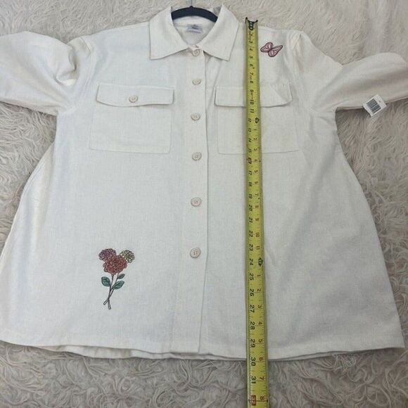 Disney Epcot Flower & Garden Festival Button Down Oversized Shirt Jacket Med NWT - Picture 5 of 10